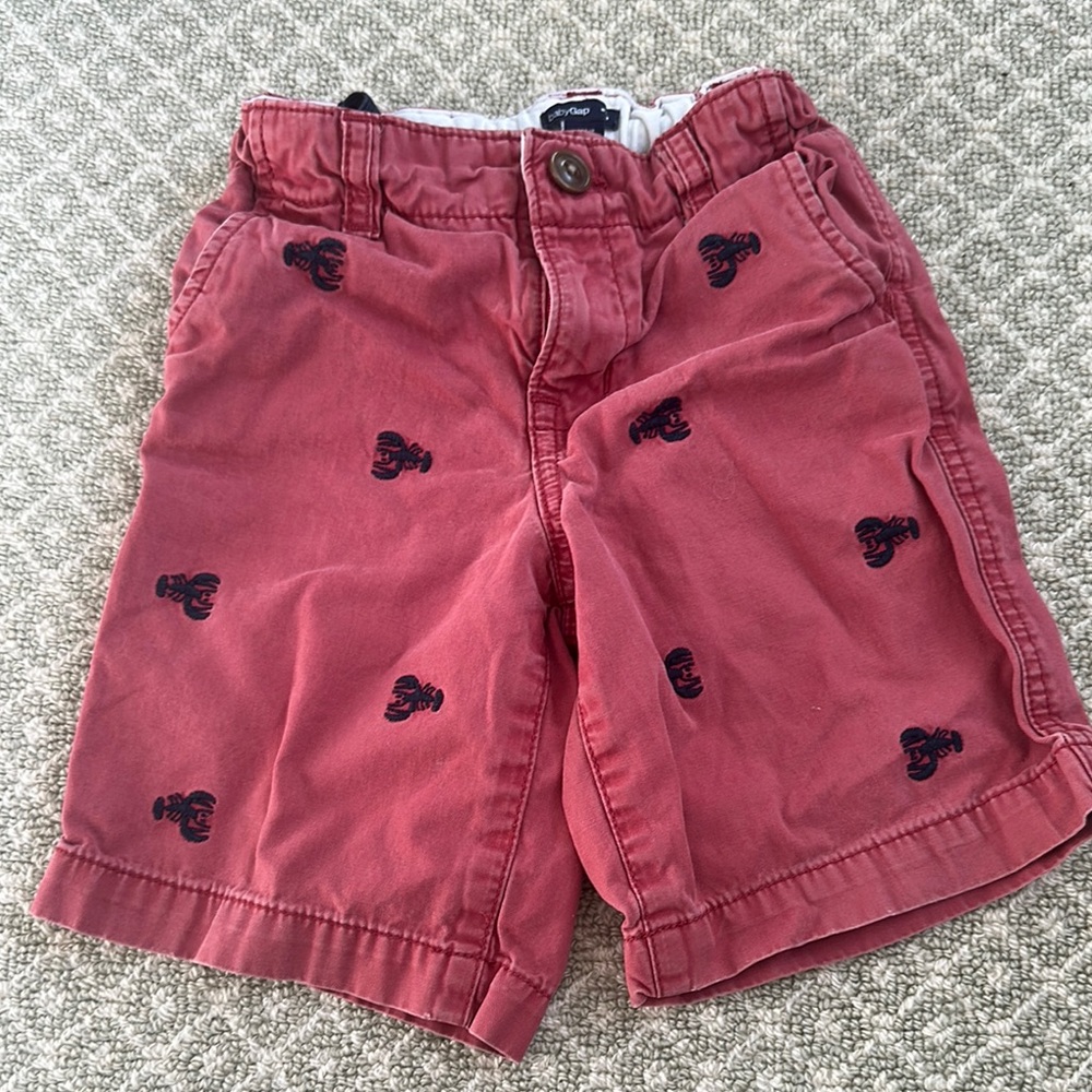 Kids Red Lobster Print Shorts